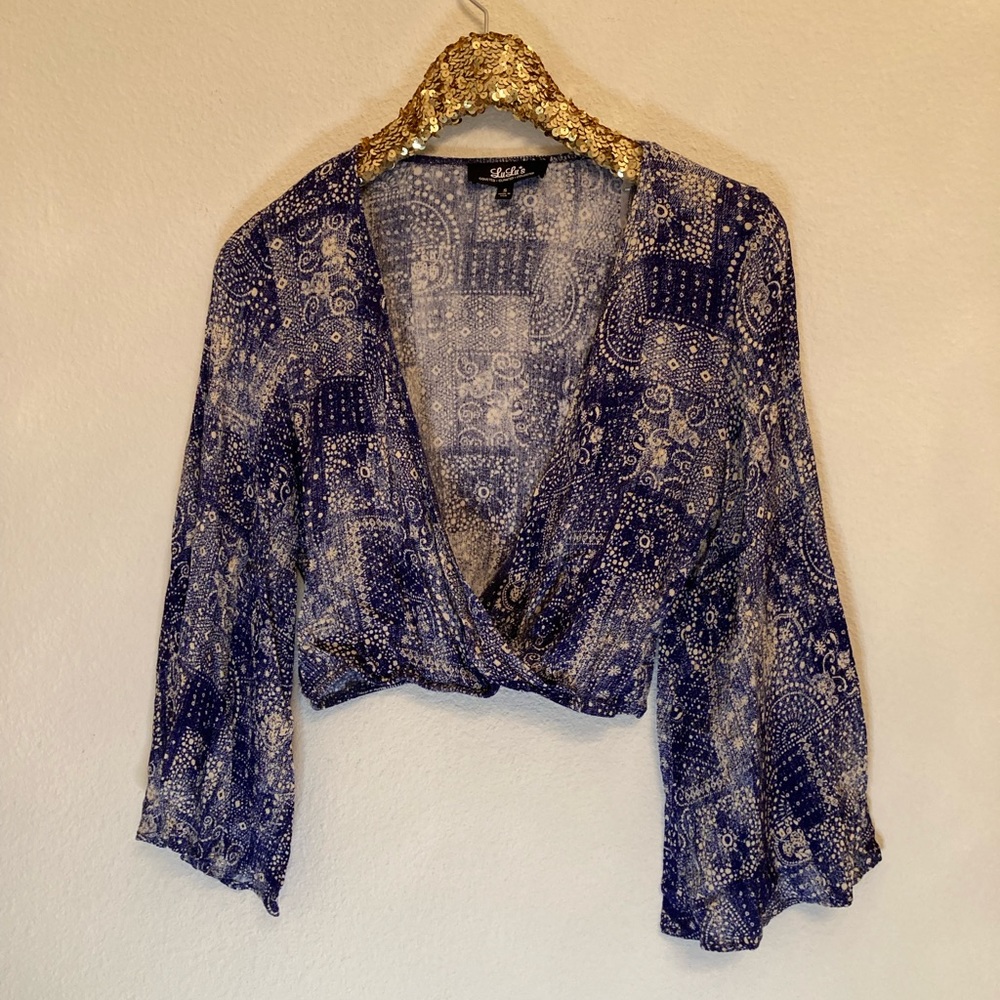 Lulu’s long bell sleeve top.